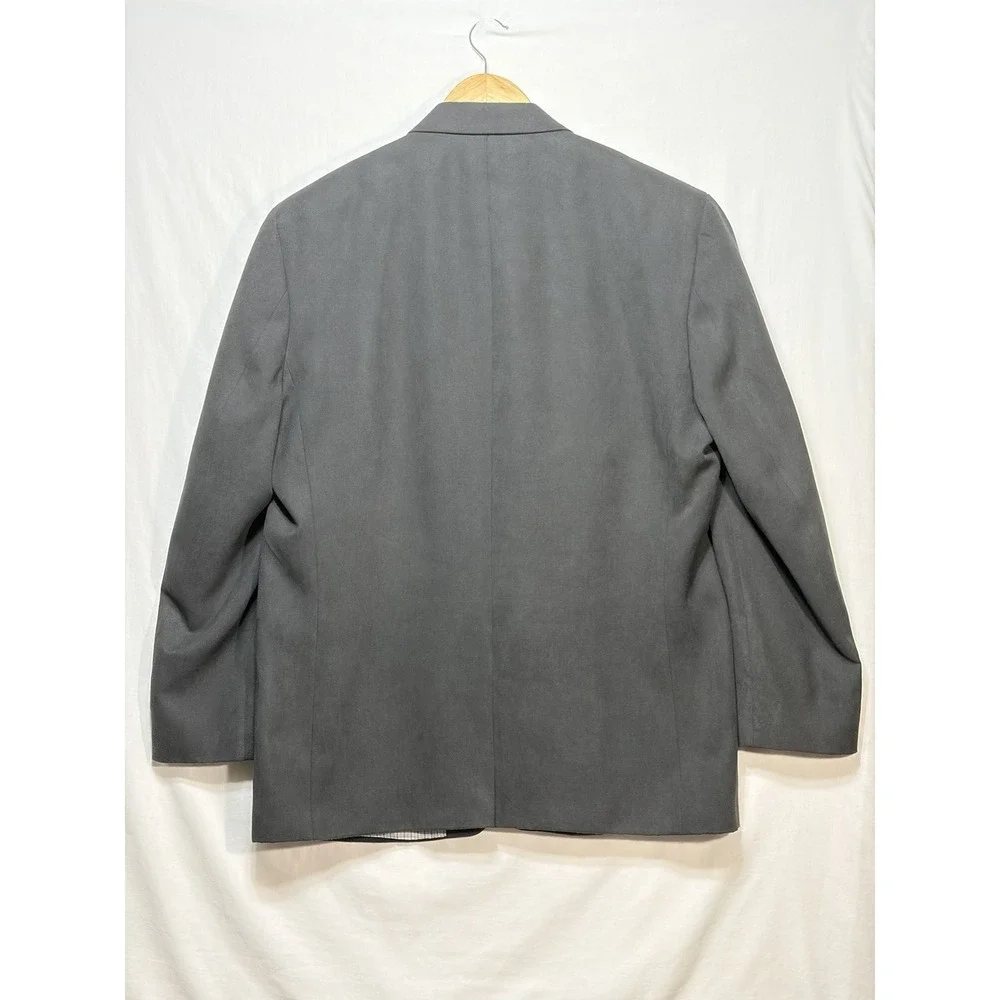 Lauren Ralph Lauren Faux Micro Suede Dark Gray Sport Coat 2 Button Blazer 44R